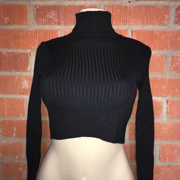 Fashion Nova Sweaters - Don’t Bother Me Black Turtleneck Knit